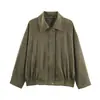 2025 Spot Za Exportación Transfronteriza Nuevo Otoño Mujer Retro Solapa Piloto Chaqueta de Mujer Chaqueta Top