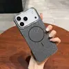 Capa Magnética de Sucção com Glitter Círculo Fino Adequada para iPhone 18 Pro Max, Capa Protetora Apple 17, Modelo Novo de Cor Pura de Alta Qualidade