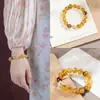 Pulsera de Cristal Amarillo Natural Xirui Torre Diseño de Nicho Pulsera de Piedra Ojo de Tigre Energético Cuentas de Transferencia de Fortuna para Niñas Accesorios de Mano