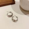 Aretes Coreanos Ins Simples Combinables Aguja de Plata Moda Aretes de Sentido de Alta Gama Aretes de Nicho Transfronterizos Venta al por Mayor Mujeres