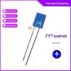 257 Cabelo Branco Quadrado Azul Luz Indicadora Azul 2*5*7mm Plug-In Luz Azul Lâmpada LED Diodo Emissor de Luz