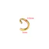 Anillo Abierto Cerrado de Anillo Único de Anillo de Conexión Abierto Aro de Salto Pequeño Anillos de Acero Inoxidable Electrochapado al Vacío Oro 18K Accesorios para Joyería DIY