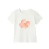Camiseta de Manga Corta con Estampado de Flores Fresco y Sencillo, Nuevo Estilo Verano 2025, Camiseta Superior Versátil Suelta Dulce para Mujer