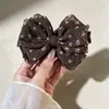 Pinza para el pelo con lazo floral estilo coreano para mujer, accesorio para el pelo para sujetar recogidos en la parte trasera de la cabeza, pinza de tiburón