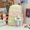 Mochilas Escolares de Gran Capacidad para Estudiantes de Secundaria y Preparatoria, Mochilas de Aspecto Sofisticado y Color Block Lindo, Mochilas de Viaje para Estudiantes Modernas y Versátiles