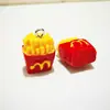 Brinquedo de Comida Estéreo Batatas Fritas Joias DIY Cola de Chantilly Acessórios de Resina Pingente para Celular Chaveiro Acessórios de Cabelo Acessórios de Joia
