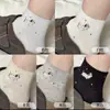 Meias de cachorro Dachshund para mulheres, meias curtas respiráveis de bolinhas finas para o verão, estilo cartoon fofo, meias curtas de algodão estilo ins coreano para senhoras