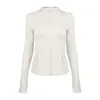 Nueva Ropa de Yoga Otoño e Invierno para Mujer, Estilo Coreano Chaqueta Deportiva de Manga Larga con Cremallera y Cuello Alto de Polar Cepillado con Calidez Adicional