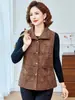 Ropa de madre primavera y otoño chaleco fino de solapa ropa para mujeres de mediana edad y mayores talla grande holgado moderno elegante chaleco superior capa para hombros