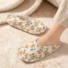 2026 Zapatos para Gatear Pantuflas de Suela Suave Tela de Algodón para Mujer Suela Fina Interior Exterior Todo Algodón Punta Cerrada Pantuflas de Algodón para Interiores Hogar Hombres