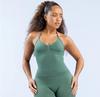 Conjunto Df de Pantalones Largos y Chaleco Más Vendidos de Amazon, Chaleco Deportivo de Cuello Halter de Nailon Mate de Alta Elasticidad Ultrafino