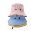 Sombrero de pescador para bebé de conejo sombrero para el sol para exteriores sombrero de red de verano para niños dibujos animados niños y niñas sombrero para el sol fabricantes venta al por mayor