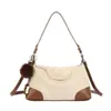 Bolso Color Block de Gamuza Esmerilada Bolso Baguette para Hombro Diseño de Nicho de Alta Gama Bolso de Mano Tipo Dumpling Versátil para Viajes Diarios Bolso Cruzado