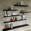 Amazon al por mayor Colgante de pared Hermoso Decorativo Panel de una palabra Dormitorio Sala de estar Pared de fondo Madera Simple Almacenamiento