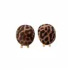 Brincos ovais com estampa de leopardo flockada retrô, brincos de estilo étnico, luxo leve, toque de alta qualidade, design versátil, únicos e de nicho