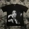Camiseta Cropped Estilosa Harajuku Y2K com Estampa Sza