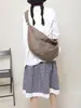 Bolsa de Lona Estampa de Leopardo Estilo Coreano Bolsa Preguiçosa e Relaxada para Mulheres 2026 Nova Bolsa Tote de Outono Grande Capacidade Bolsa Transversal