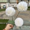 Flor de simulação para casamento fabricantes de comércio exterior 3 crisântemo ping pong criptografado bola de cebola branca crisântemo decoração de casamento flor artificial atacado