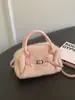 Bolsa Esponjosa para Mujer 2026 Nuevo Otoño/Invierno Bolsita para Cosas de Uso Diario Moda Versátil Felpa Bolso de Hombro Único Cruzado