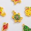 Accesorios antiguos de la serie marina dorada de Fasha: tortuga, pulpo, estrella de mar, caracola, caballito de mar, joyería DIY, pulsera, collar, colgante