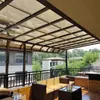 Toldo de lluvia de aleación de aluminio, protección contra la lluvia para techo tipo R para villas residenciales, aleros, balcones, terrazas, parasol, refugio contra la lluvia