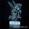 Lámpara de Mesa 3D Serie Iron Man de Marvel Lámpara LED Regalo Creativo Estéreo Visual Luz Nocturna Colorida Protección Ocular