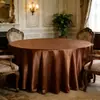 Toalha de Mesa Hotel Restaurante Banquete Mesa Redonda Grande Toalha de Mesa Redonda Cor Sólida Cetim Toalha de Mesa de Evento de Luxo Tecido