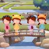 Figura de animación de dibujos animados de la serie de chicas hermosas, accesorios tridimensionales grandes, materiales de producción de bricolaje hechos a mano, accesorios de goma color crema