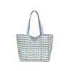 Bolso tote grande de alta moda para mujer, nuevo modelo 2026, bolso de hombro de tela de nailon impermeable, adecuado para ir al trabajo y a clases, uso a doble cara