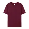 Camiseta de manga curta 100% algodão puro para homens, unissex, corte solto casual, camiseta lisa lisa de cor sólida 210g, camiseta de propaganda