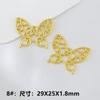 Moldura de Cola Borboleta Dourada Acessórios para Joias DIY Feitos à Mão Pingente de Material Liga Metálica Cor Ouro Rosa