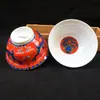 Cuenco de Cerámica de Xizang con Ocho Tesoros, Cuenco para Mesa de Restaurante, Cuenco Auspicioso de Ofrenda Estilo Xizang Ocho Estilos Étnicos, Taza de Té, Cuenco de Arroz con Té de Mantequilla