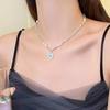 Pulsera de plata rota con perla de agua dulce bañada en plata y nicho para mujer, pulsera de plata rota con dos diseños simples.