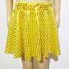 Vestido de Rendimiento para Niña Falda Solar de Puntos Lentejuelas Falda de Porrista Falda de Adulto