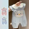 Mameluco de Verano para Bebé Romper Elegante para Niña Traje Corto para Gatear Ropa de Una Pieza de Algodón Puro para Recién Nacido para Salir