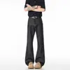 Jeans Masculino Raw Denim de Alta Qualidade Retro Americano Denim Original Retro Slim Fit Levemente Flare Adequado para Cultivo de Jeans Calças Compridas