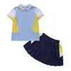 Ropa Deportiva Nueva para Niños 2025 Estilo Británico Uniformes de Jardín de Infancia Uniformes de Escuela Primaria y Secundaria Trajes de Verano Uniformes de Clase