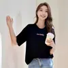 Camiseta Bordada de Manga Curta para Mulheres, Tendência Verão 2026 Novo Estilo Coreano, Camiseta Soltinha Plus-Size Estudante, Moda Feminina Dongdaemun