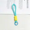 Llavero Grueso de Peluche, Cordón para Teléfono Dopamina Hecho a Mano, Accesorio de Cremallera de Bolso Bicolor