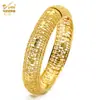 Pulsera de Aleación Chapada en Oro de Venta Caliente Novia de Dubái India Lujo Ligero para Mujer Boda Oro Arena Pulsera Joyería Al por Mayor