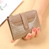 2025 Nueva Cartera para Mujer Estilo Coreano Retro Patrón de Cocodrilo Corta Casual Temperamento Ranuras Múltiples para Tarjetas Portatarjetas Portamonedas