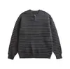 Suéter de Tricô Yidao Vintage 2026 Outono Novo Retrô Americano Texturizado Solto Gola Henley