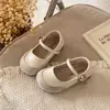 Sapatos Mary Jane Femininos Estilo Retrô Francês 2026 Outono Novo Modelo Tira Única Bico Redondo Baixo Solado Macio Sapatos de Couro Princesa