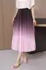 Falda plisada degradada de corte ajustado clásica versátil para mujer, primavera y verano, con caída, ajustada, que cubre la cadera, falda grande de carácter A, organza