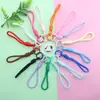 Cordão Curto para Celular, Cordão Trançado à Mão de Cor Sólida, Chaveiro, Cordão para Garrafa de Água Dopamina, Alça Anti-Perda Atacado