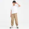 Pantalones Cargo Casuales para Niños, Pantalones Jogger de Pierna Ancha de Seda de Hielo para Verano de Niños, Pantalones Paracaídas Deportivos para Estudiantes de Niños Grandes