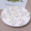 Ab Cadena Luminosa Transparente de Colores 0-9 Digital para Teléfono Móvil Llavero Colgante de Perlas Perlas Sueltas Accesorios de Resina DIY Joyería