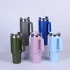 Taza de Hielo con Popote Transfronteriza de 40 oz Termo de Acero Inoxidable 304 Asa Portátil para Exteriores Taza de Coche de Alto Valor