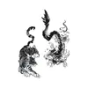 Artículos Populares Transfronterizos con un Toque de Lujo: Estilo Oscuro, Tigre y Leopardo Feroces, Cruz, Gatito, Escorpión, Corona, Alas, Tatuajes Temporales de Sol