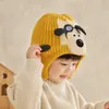 Gorros infantiles transfronterizos para otoño e invierno, gorros gruesos y cálidos, gorros de punto de piloto de cachorro, gorros de lana para bebé, suministrados por el fabricante